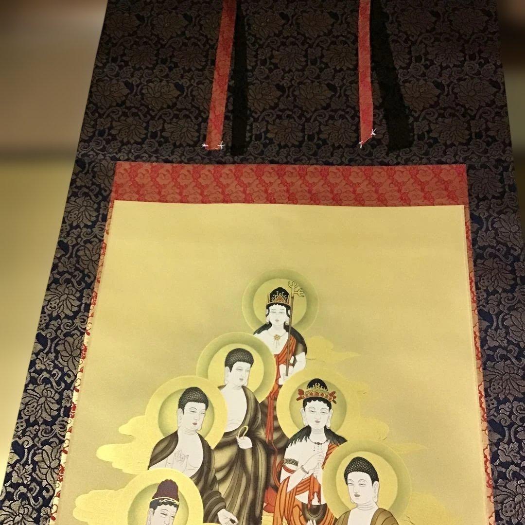 軸装　十三佛　絹本　福山臥龍　真筆　　　　　　G1