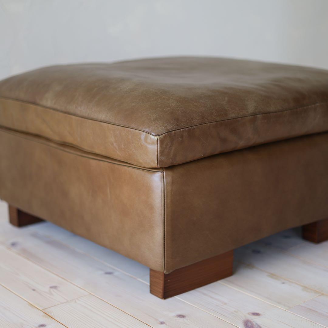 ACTUS five by five オットマン　本革　大きめサイズ