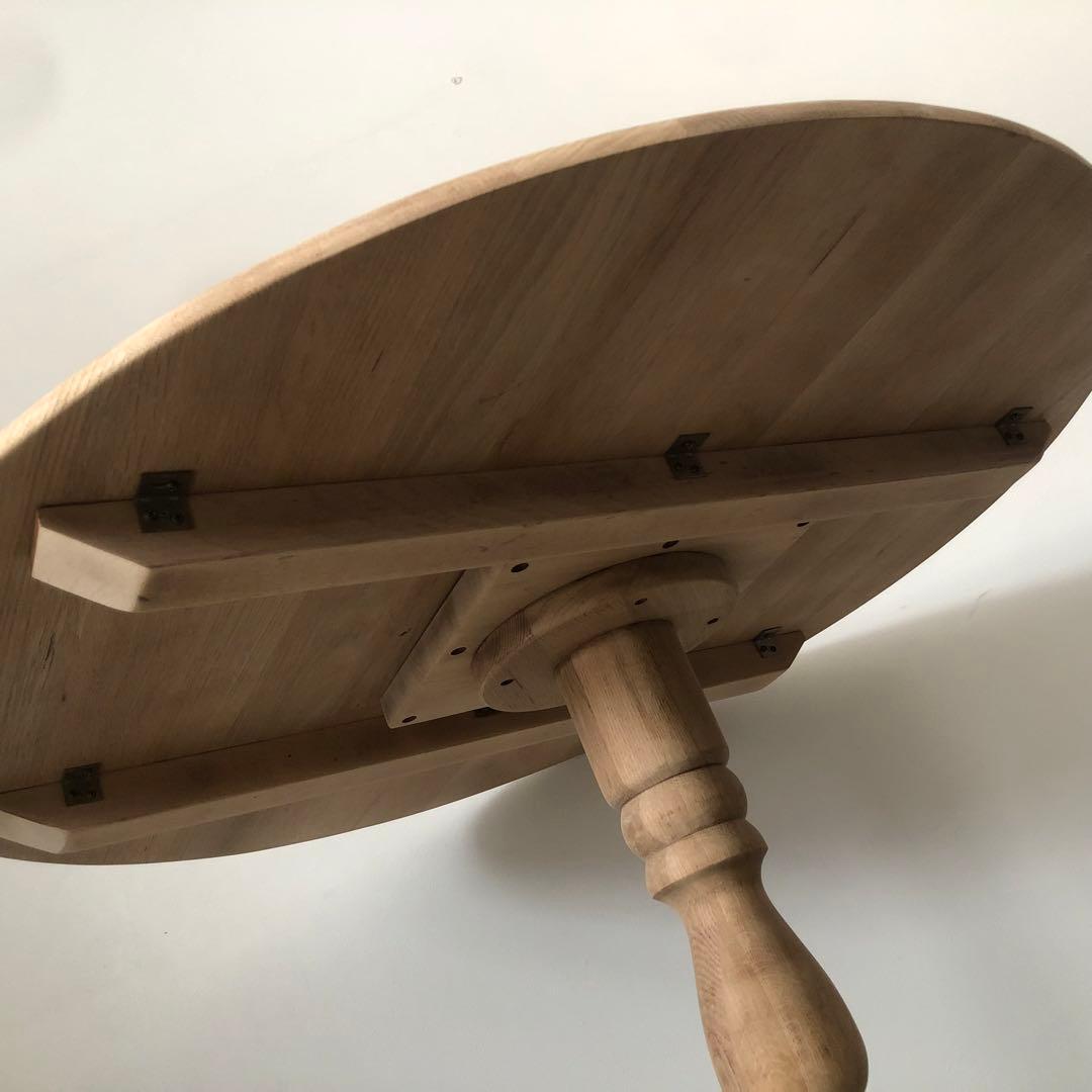 レトロ　アンティーク　古道具　古家具　剥離家具　ストリップド　丸テーブル　古民家