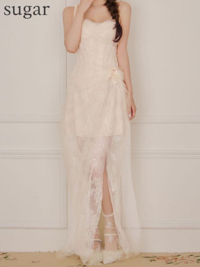 アイボリー レースドレス スリーブレスシュガー値下げ中