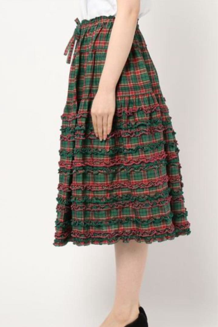 ピンクハウス　オリジナルタータンチェックスカート　フリル　スカート