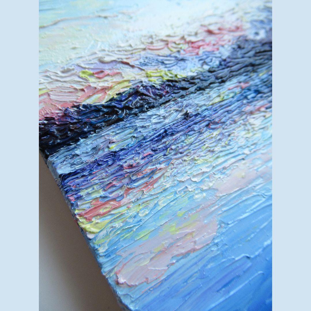 ［匿名で配送］一点もの 日没 夕暮れ 油絵 油彩 絵