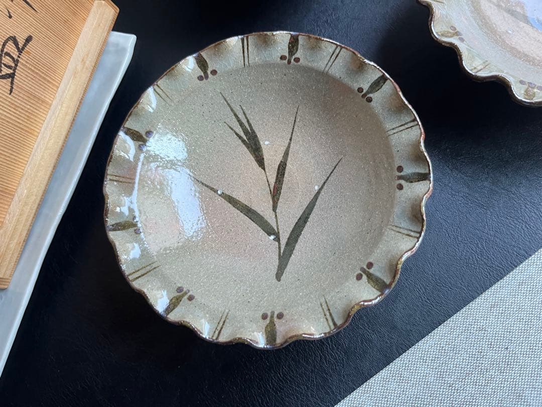 三玄窯 中里重利 絵唐津 銘々皿 輪花皿 5枚