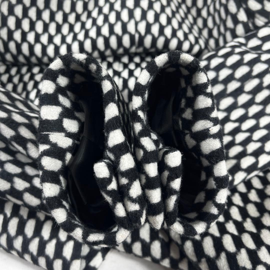 ✨極美品 マックスマーラ 白タグ 格子チェック スタンドカラーコート