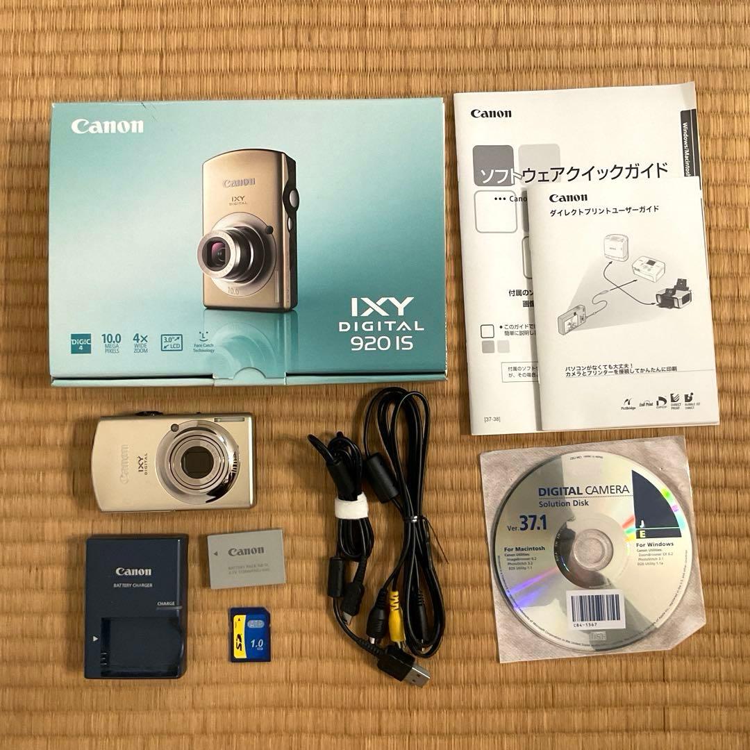 Canon IXY DIGITAL 920 IS ゴールド Canon IXY DIGITAL 920 IS Gold With 4GB SDHC Card Digital Camera