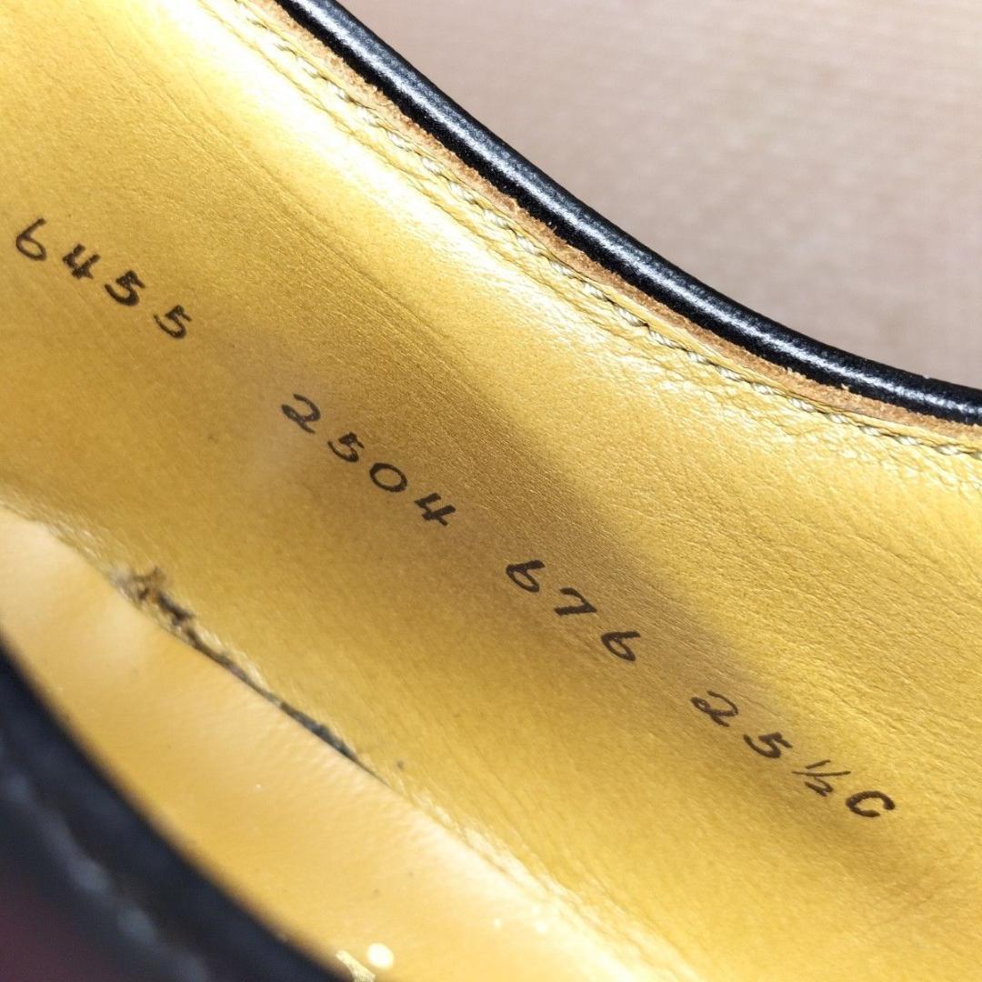 リーガル 2504 25.5cm ビジネスシューズ 外羽根 本革 革靴 ブラック