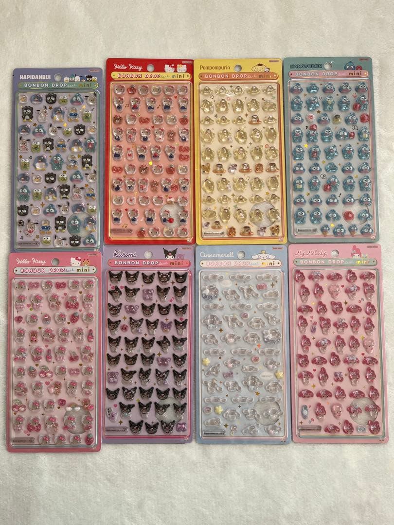 【正規品】サンリオ mini8種セット ボンボンドロップシール