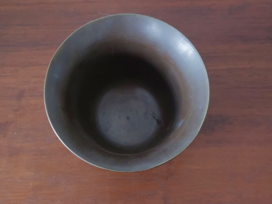 甫安乳鉢　乳棒　鉢　銅製　薬学　薬研　金属工芸　1710g　箱付　Q2315