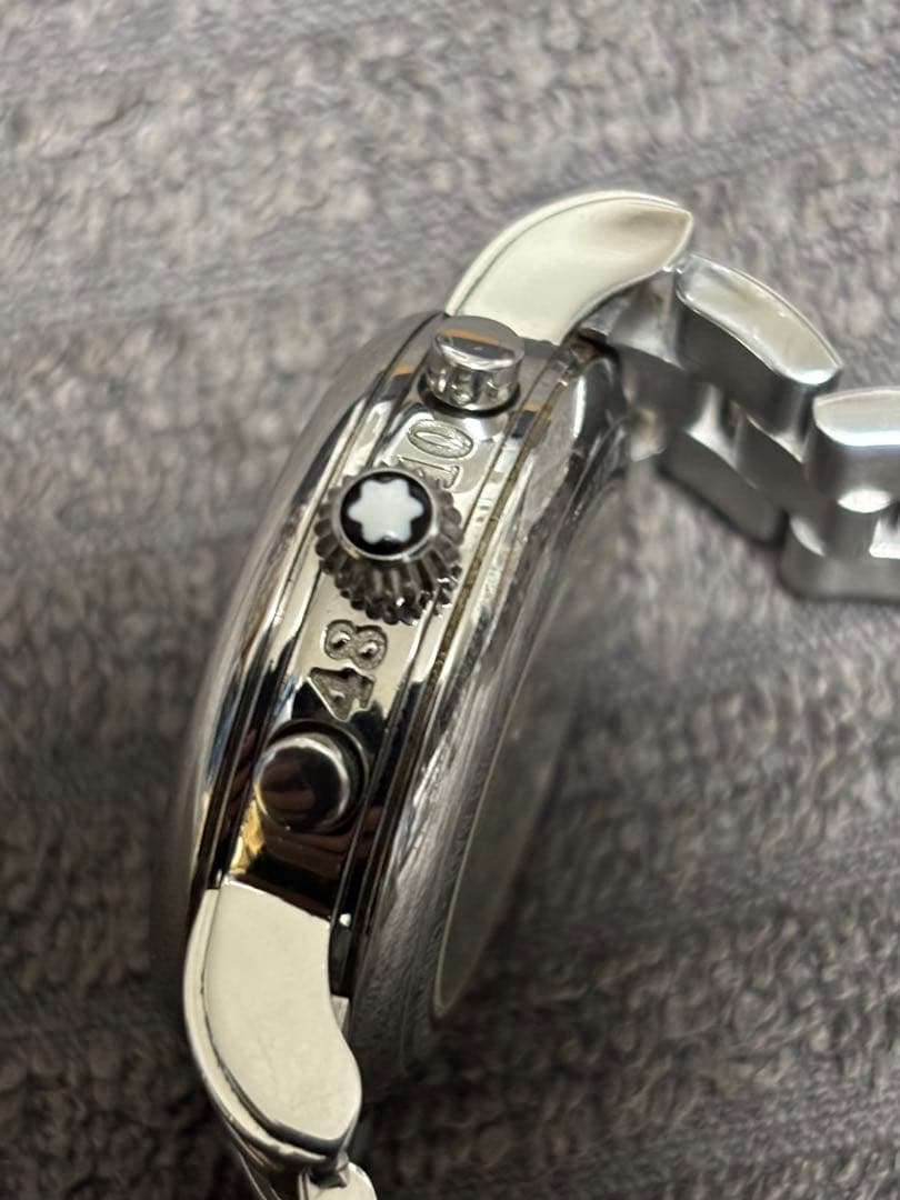 ■美品■MONTBLANC マイスターシュテック クロノ 自動巻■純正ブレス◾️