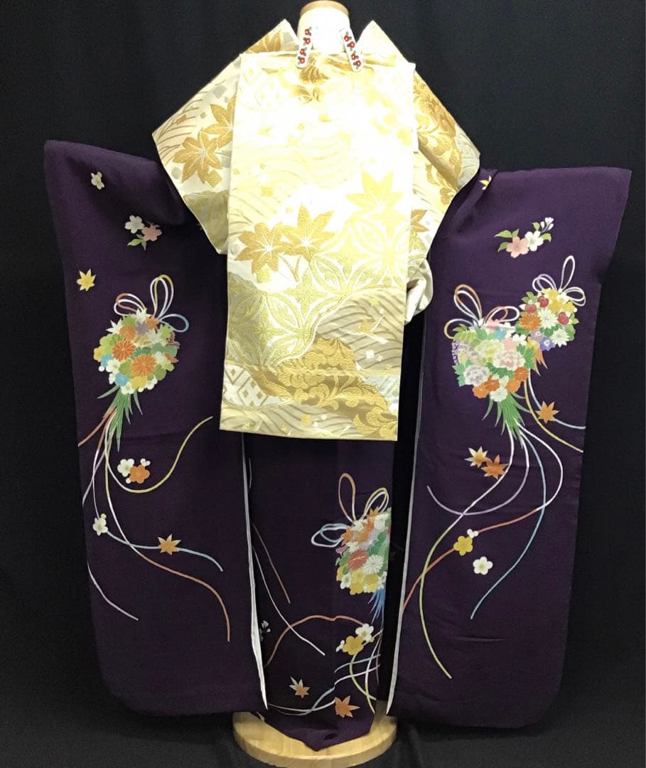 大丸誂え 千總 京友禅 紫地 薬玉 金駒刺繍 振袖 単品 - メルカリ