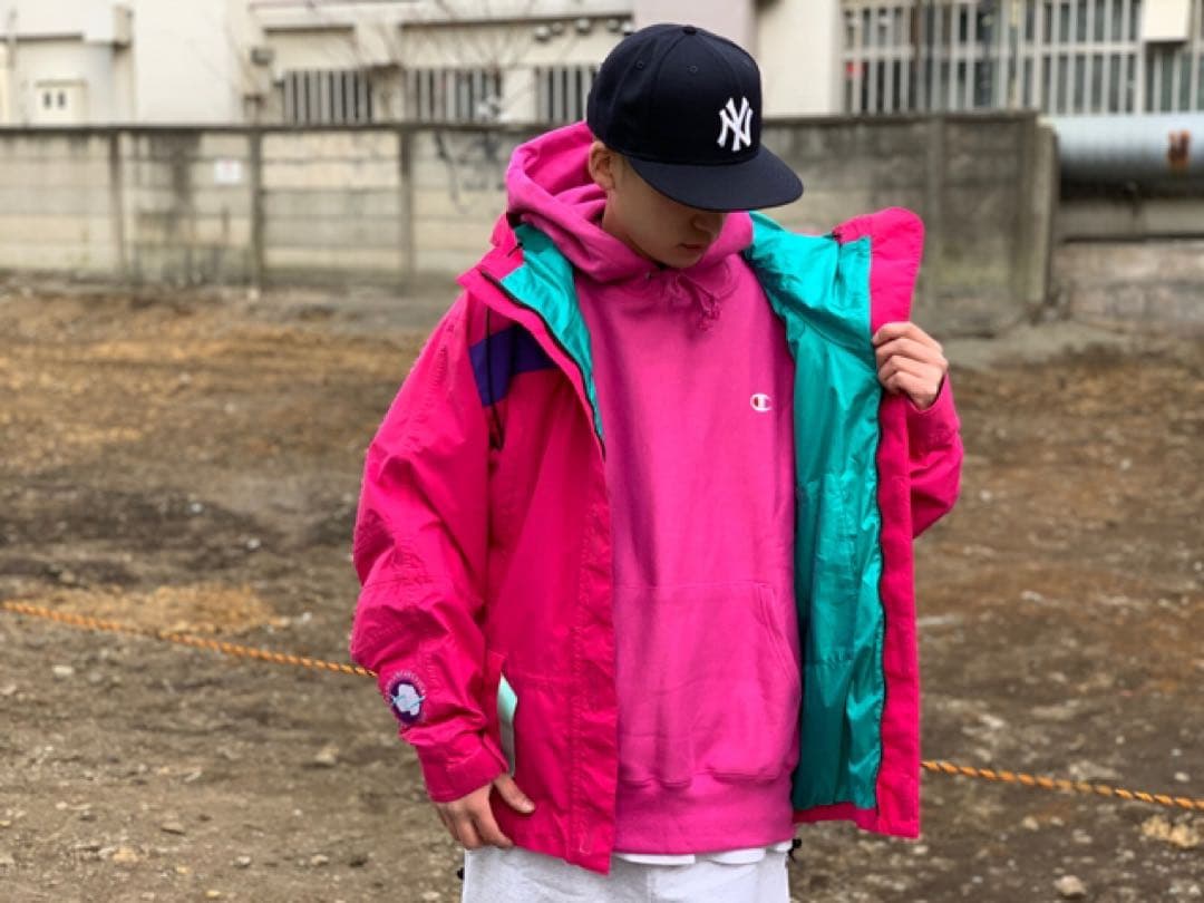 champion リバースウィーブ ピンク マジェンタ ホンジュラス製 US規格