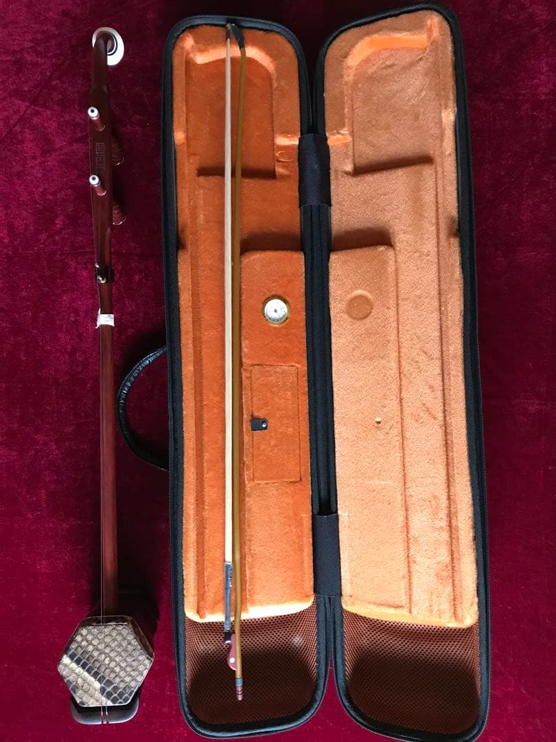 二胡★最上級紫檀★錦蛇皮★古月琴坊・万其興製作★十年保証★一生の宝物