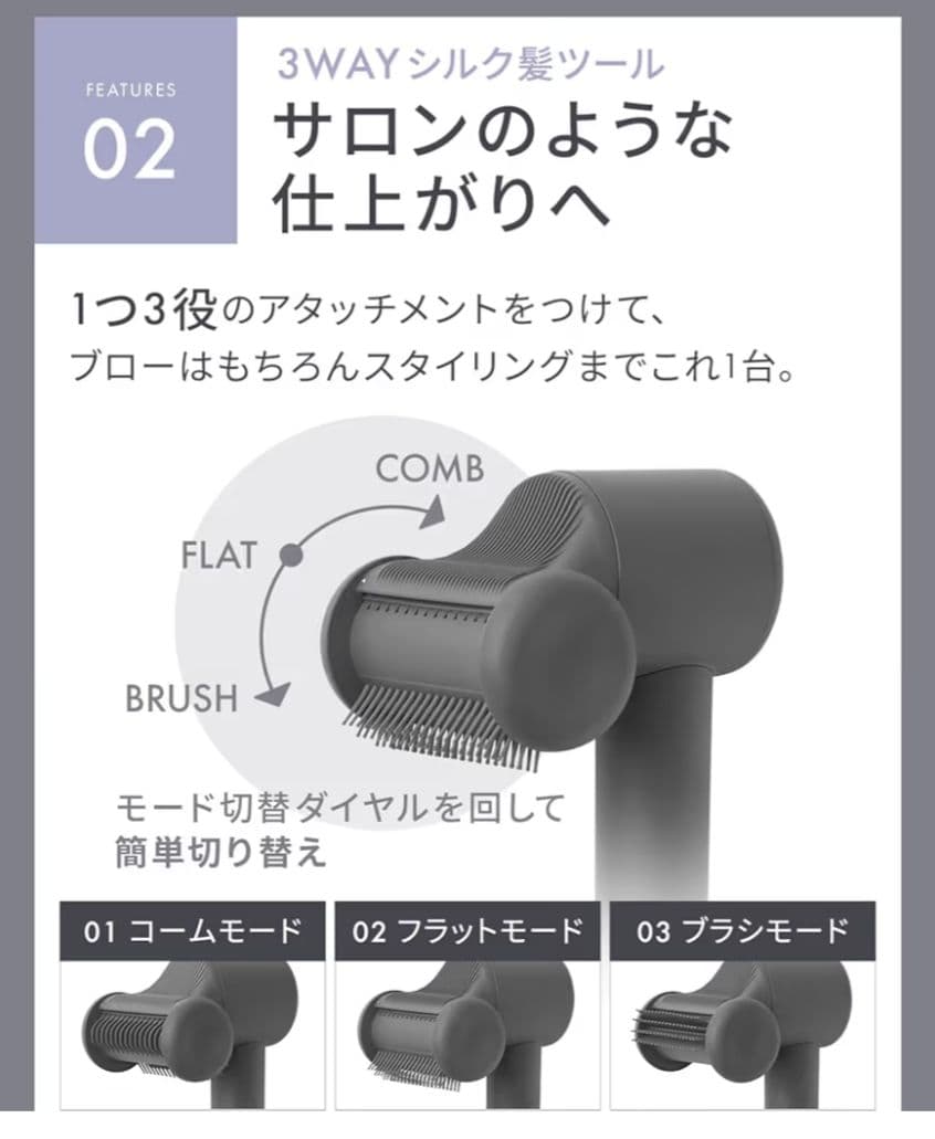 新品未開封 SALONIA スムースシャイン スマート ドライヤー グレー