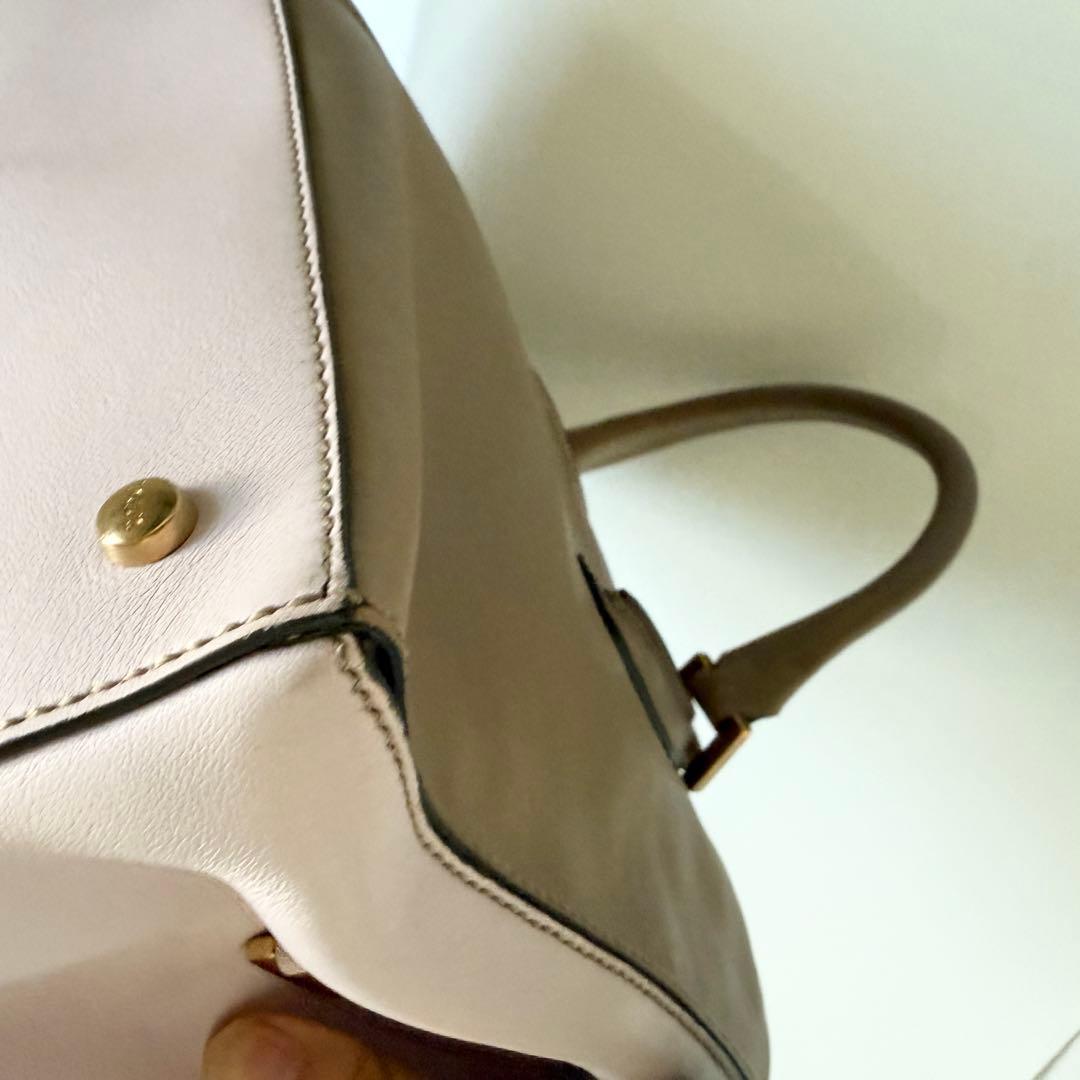 TODS トッズ Dキューブバッグ ピンク ベージュ ハンドバッグ