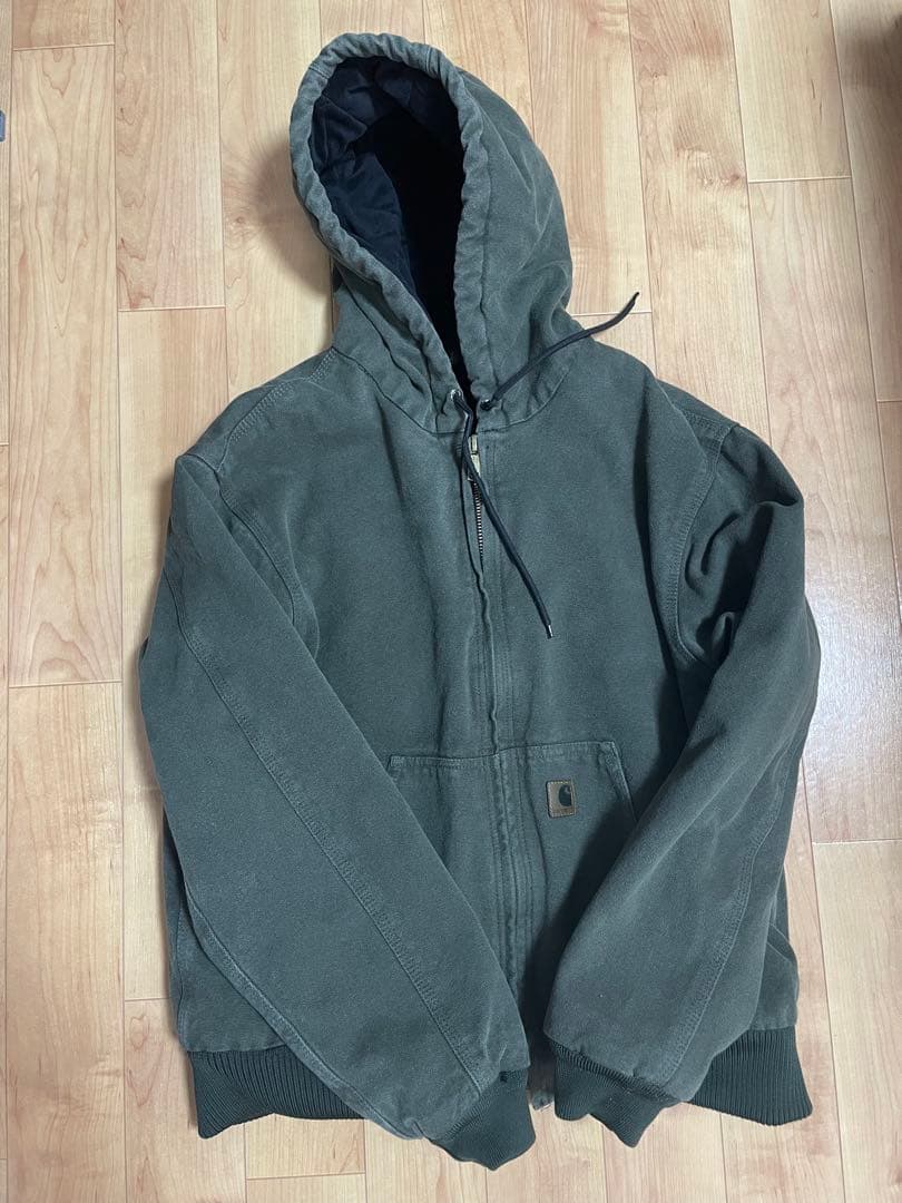 良フェード】Carhartt アクティブジャケット Mサイズ モスグリーン