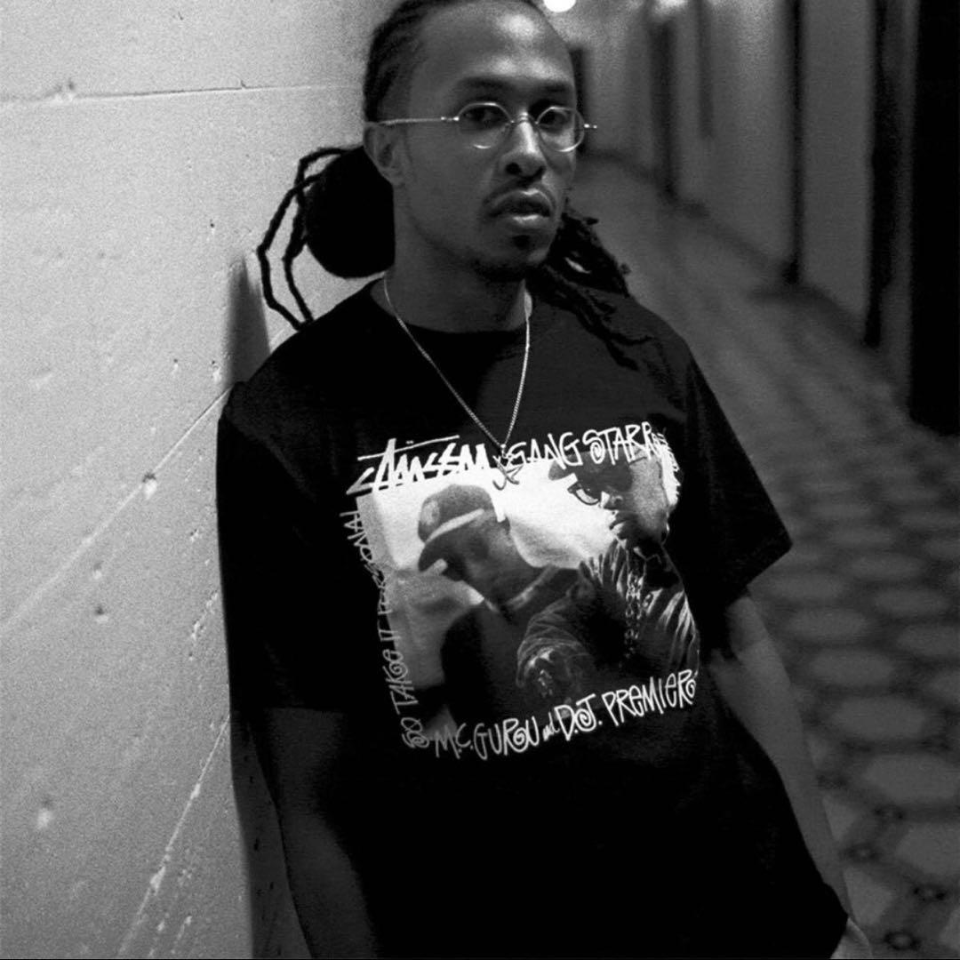 新品未使用】ステューシー Tシャツ ギャングスター 両面プリント L 黒