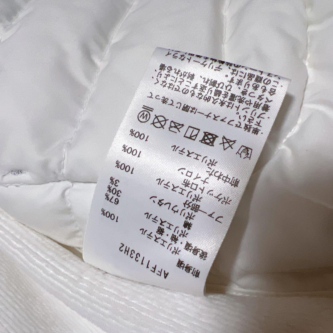 【美品】and per se 中綿切替ブルゾン L 白 防寒 ゴルフ 現行