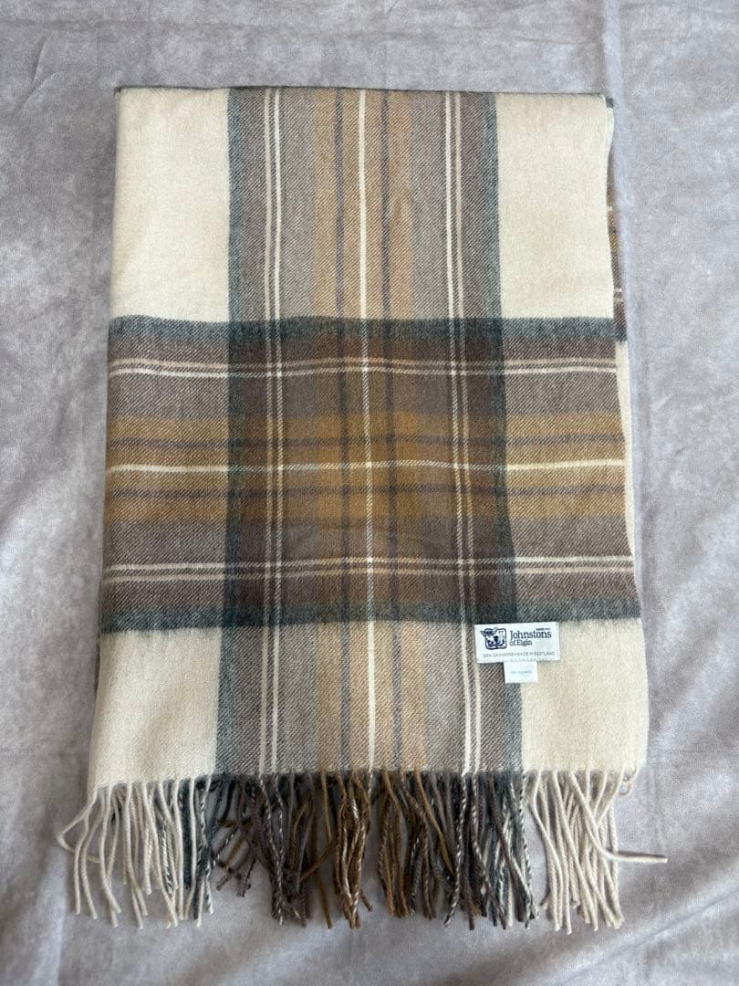 Johnstons of Elgin カシミヤ 英国製 大判マフラー　ストール Johnstons of Elgin（ジョンストンズ オブ エルガン） マフラー