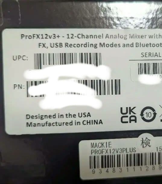 【美品】ProFX12v3+ ミキサー(プラグイン等未使用)