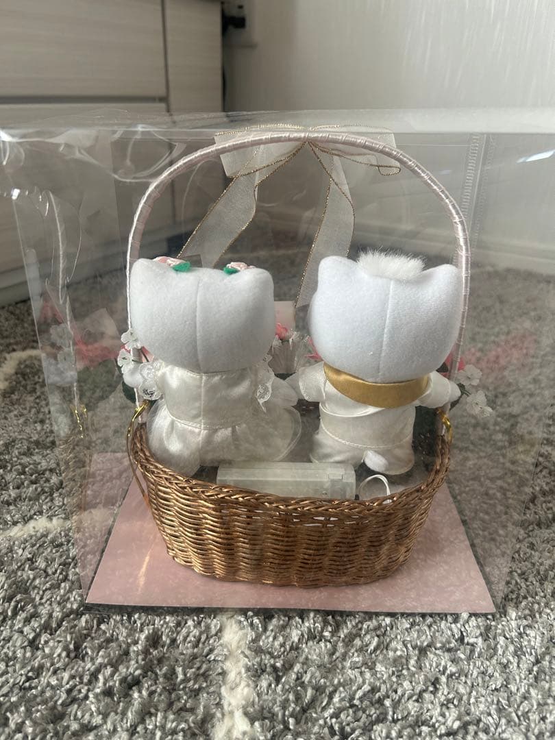 ハローキティ ぬいぐるみ バスケット 箱あり