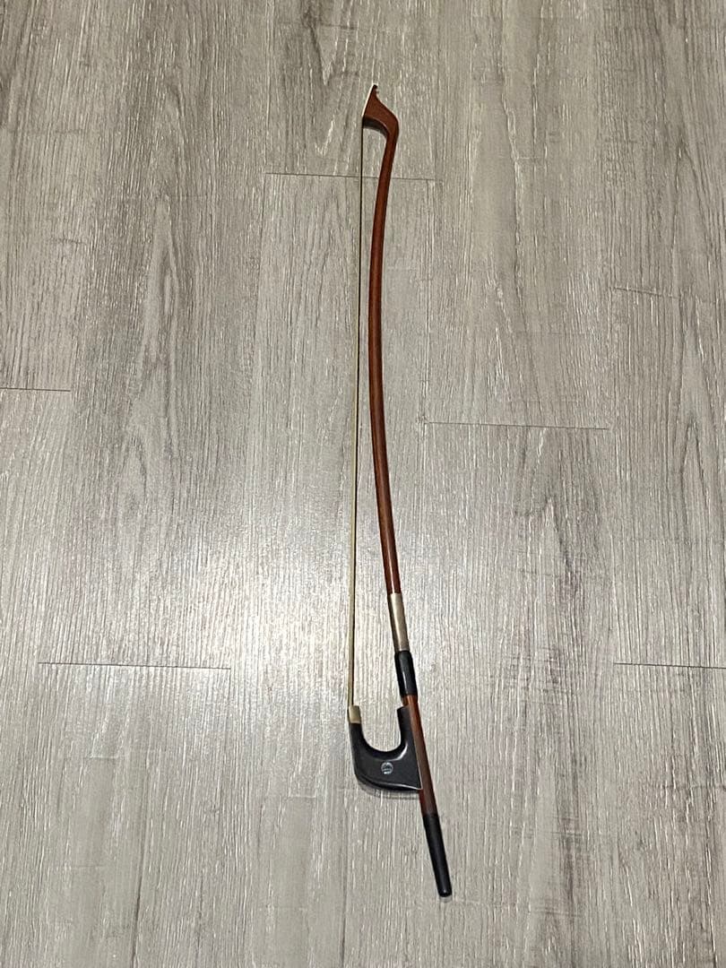 コントラバス弓 中古現状品 ケース付き ウッドベース 弓 弦楽器 肩掛付きケース