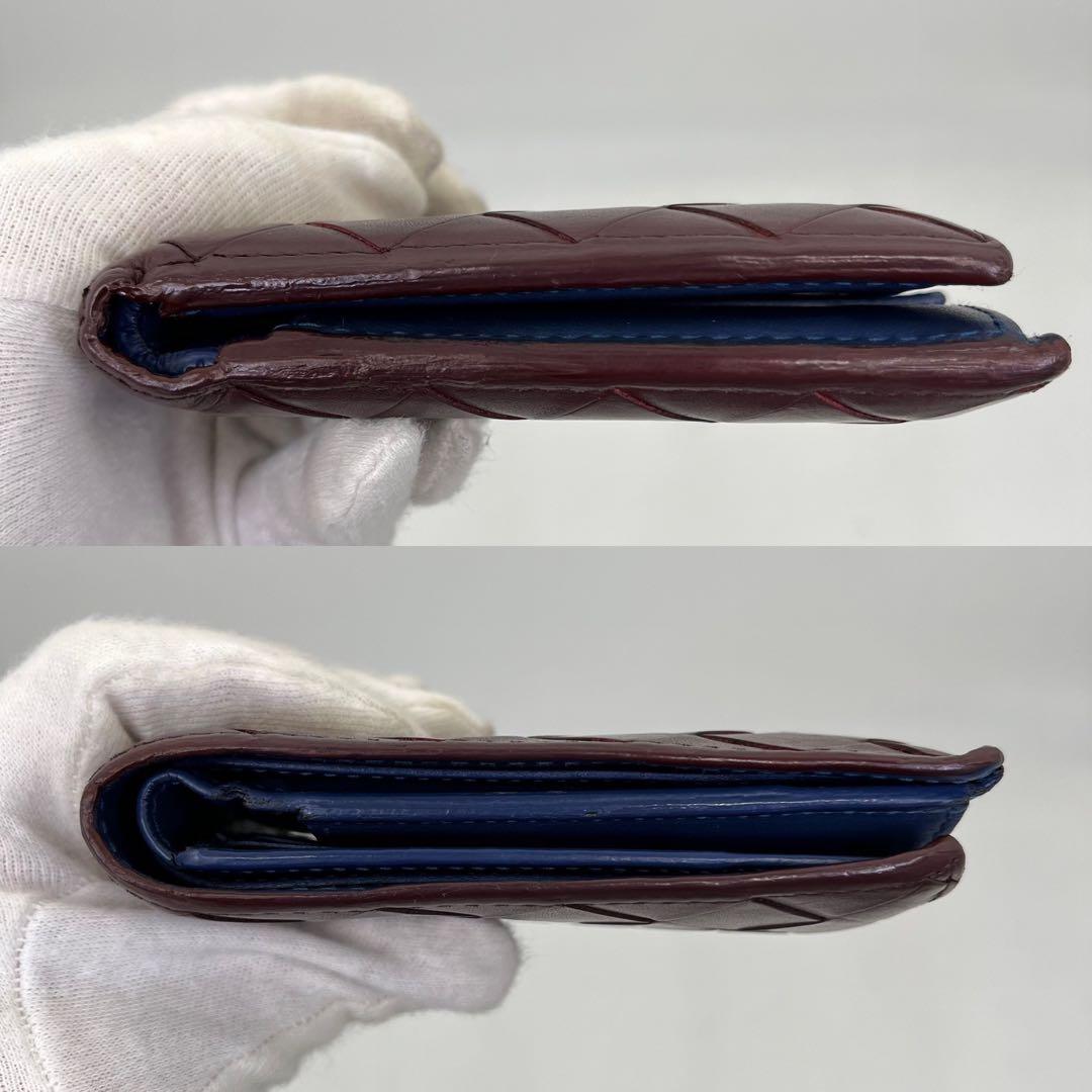 ボッテガヴェネタ 二つ折り財布 マキシイントレチャート バイカラー RFID