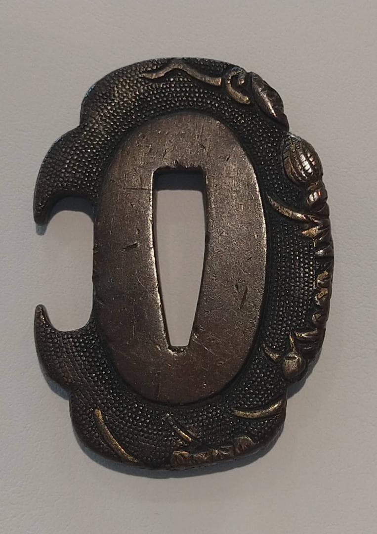 短刀脇差小鍔草葉の図