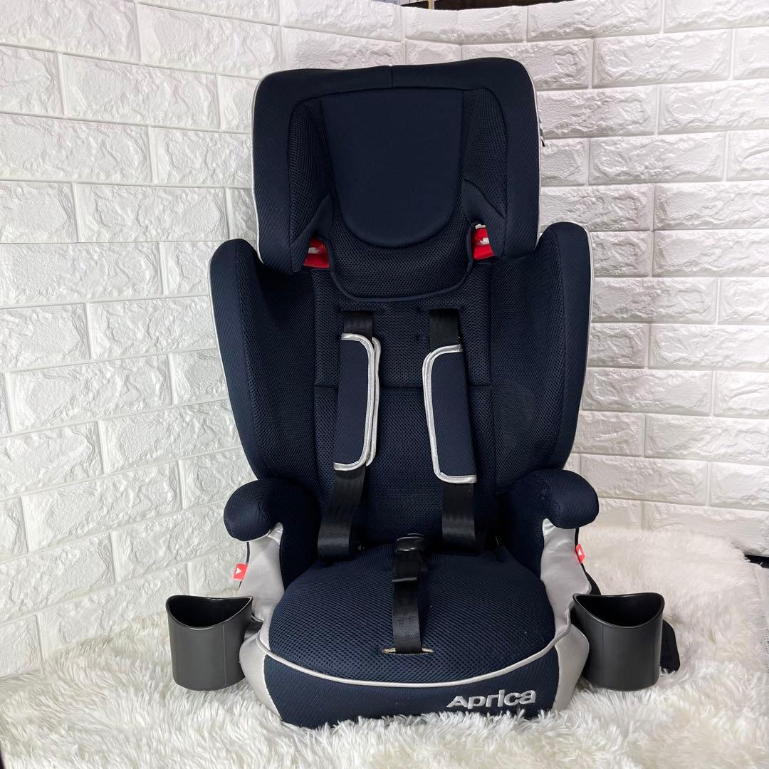 ☆美品☆Aprica エアグルーヴ チャイルド＆ジュニアシート 紺色