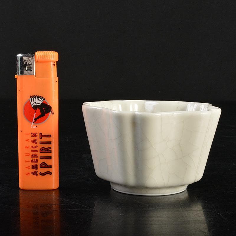 青磁竹耳華瓶 宮永東山作、共箱 青磁毘沙門天像 初代？宮永東山作 - 夜