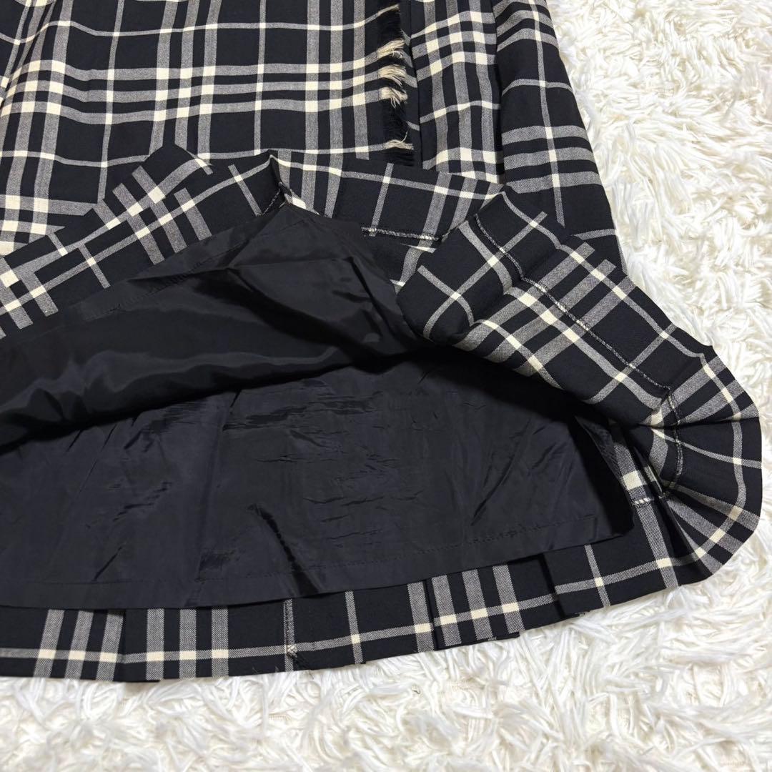 【極美品】バーバリー　ノバチェック ラップ プリーツ スカート 大きいサイズ