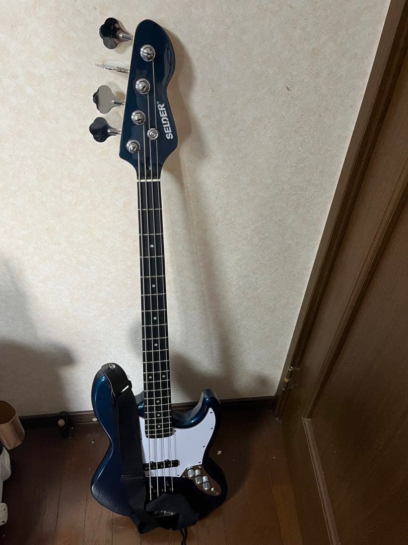 selder エレキベース ダークブルー ケース付き