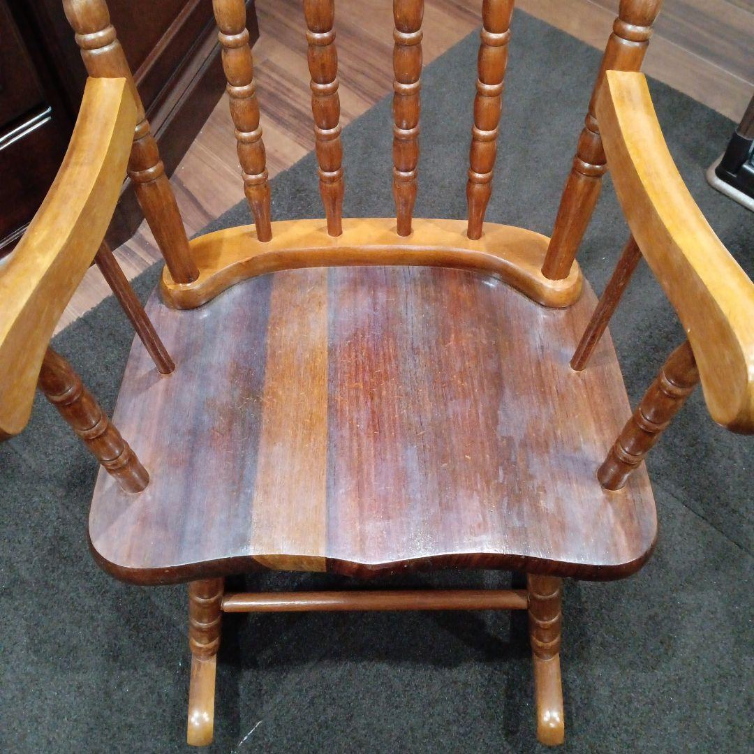 木製 キッズ ロッキングチェア 高さ約73 5cm幅約41 5cm奥行約52cm 【