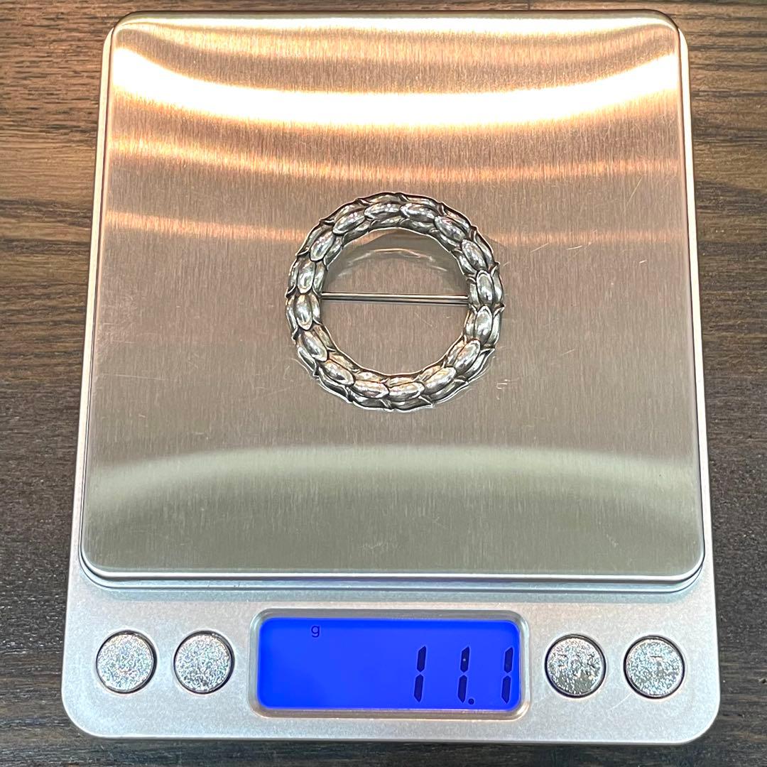 ジョージジェンセン ブローチ 301 フラワー アンティーク 廃盤 シルバー