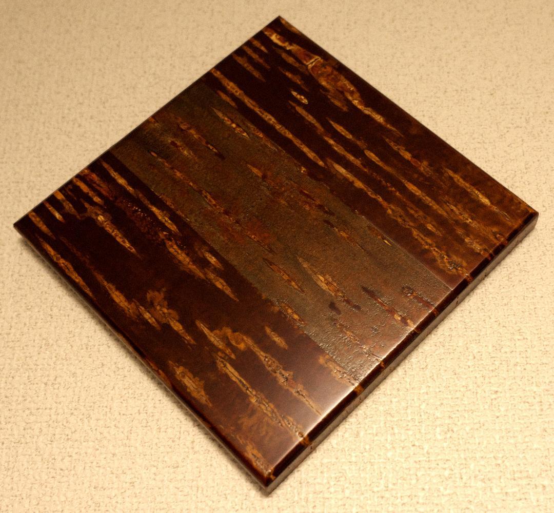 壁掛け　絵画　桜皮細工（かばざいく）4枚セット