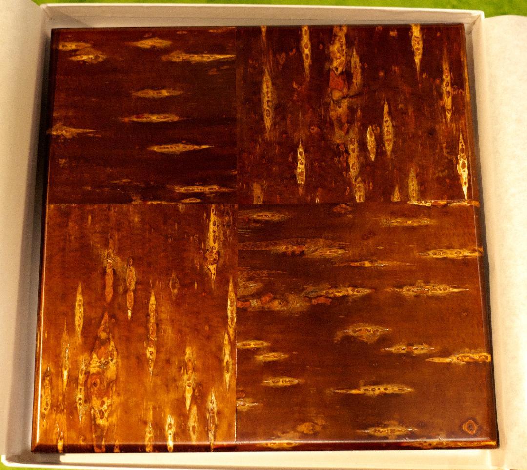 壁掛け　絵画　桜皮細工（かばざいく）4枚セット
