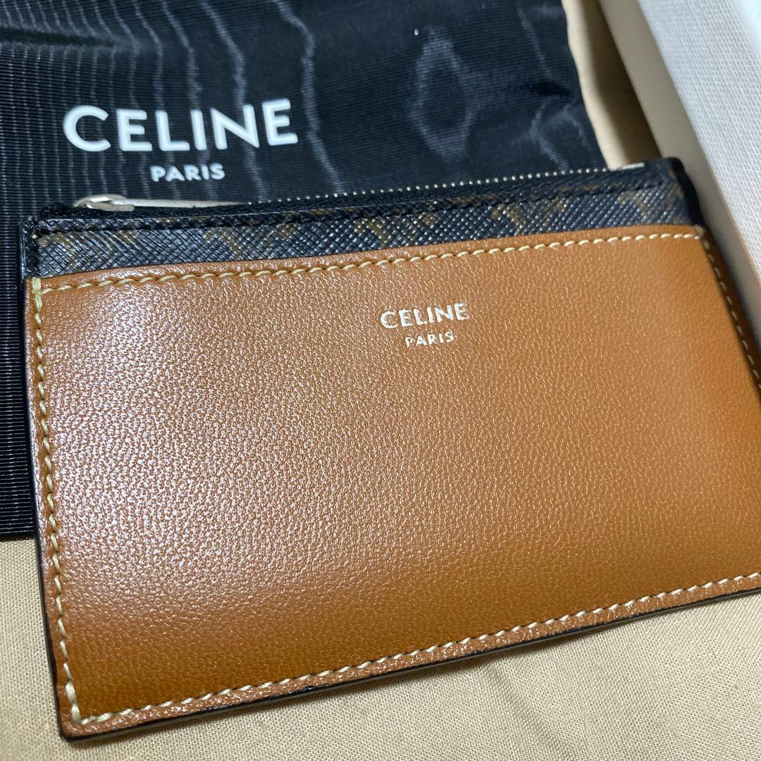 【シルバー金具】セリーヌ カードケース トリオンフキャンバス 正規品