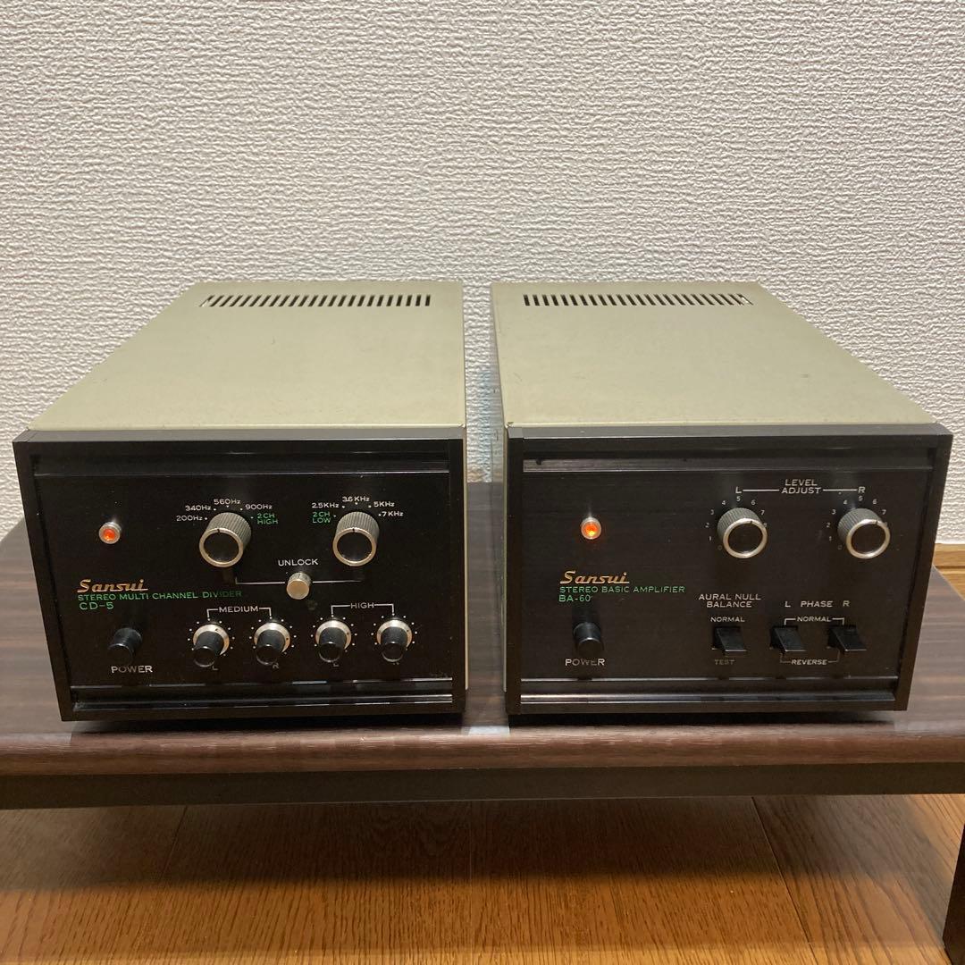 SANSUI BA-60(パワーアンプ)+CD-5 (チャンネルディバイダー) - メルカリ