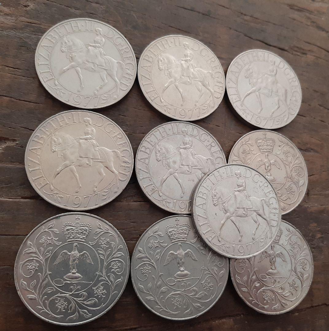 10枚 英国 イギリス 1977年 ブリティッシュ クラウン 