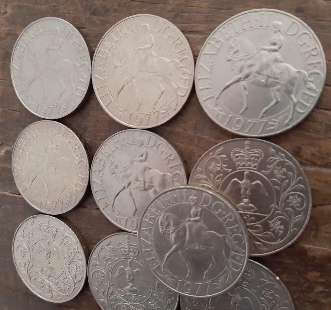 10枚 英国 イギリス 1977年 ブリティッシュ クラウン 