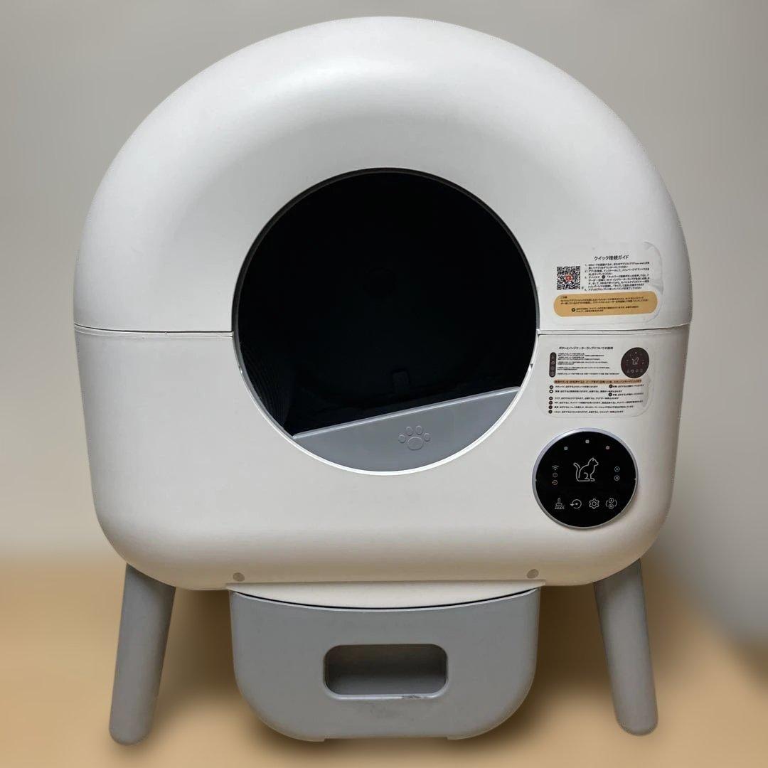 自動トイレ スマート猫用トイレ 大型 ホワイト 付属品有り ① 自動トイレ スマート猫用トイレ 大型 ホワイト 付属品有り ① 全自動猫