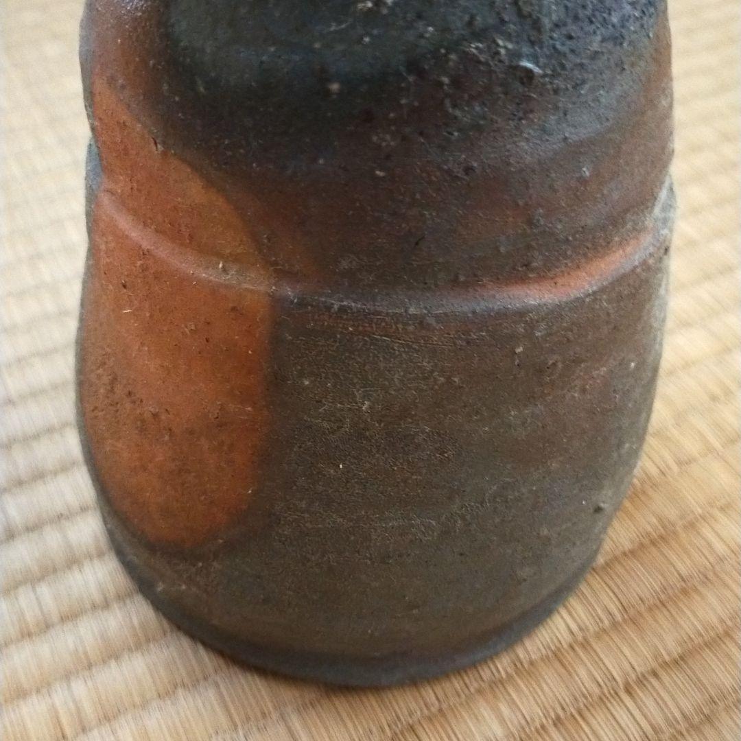 備前焼 金重まこと作 窯変花入れ