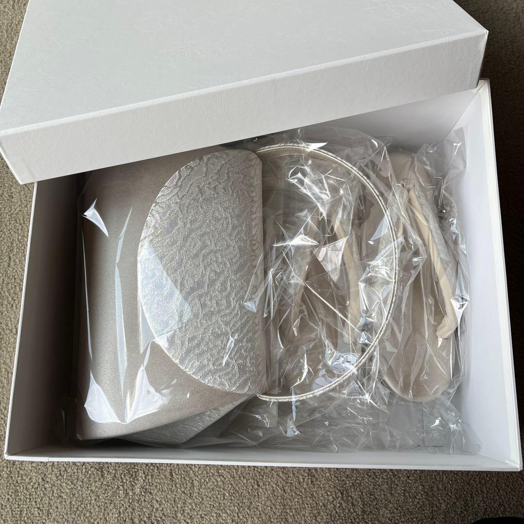 結婚式　 留袖　ローブデコルテ　バッグ　シルバー　草履L セット　※箱付き