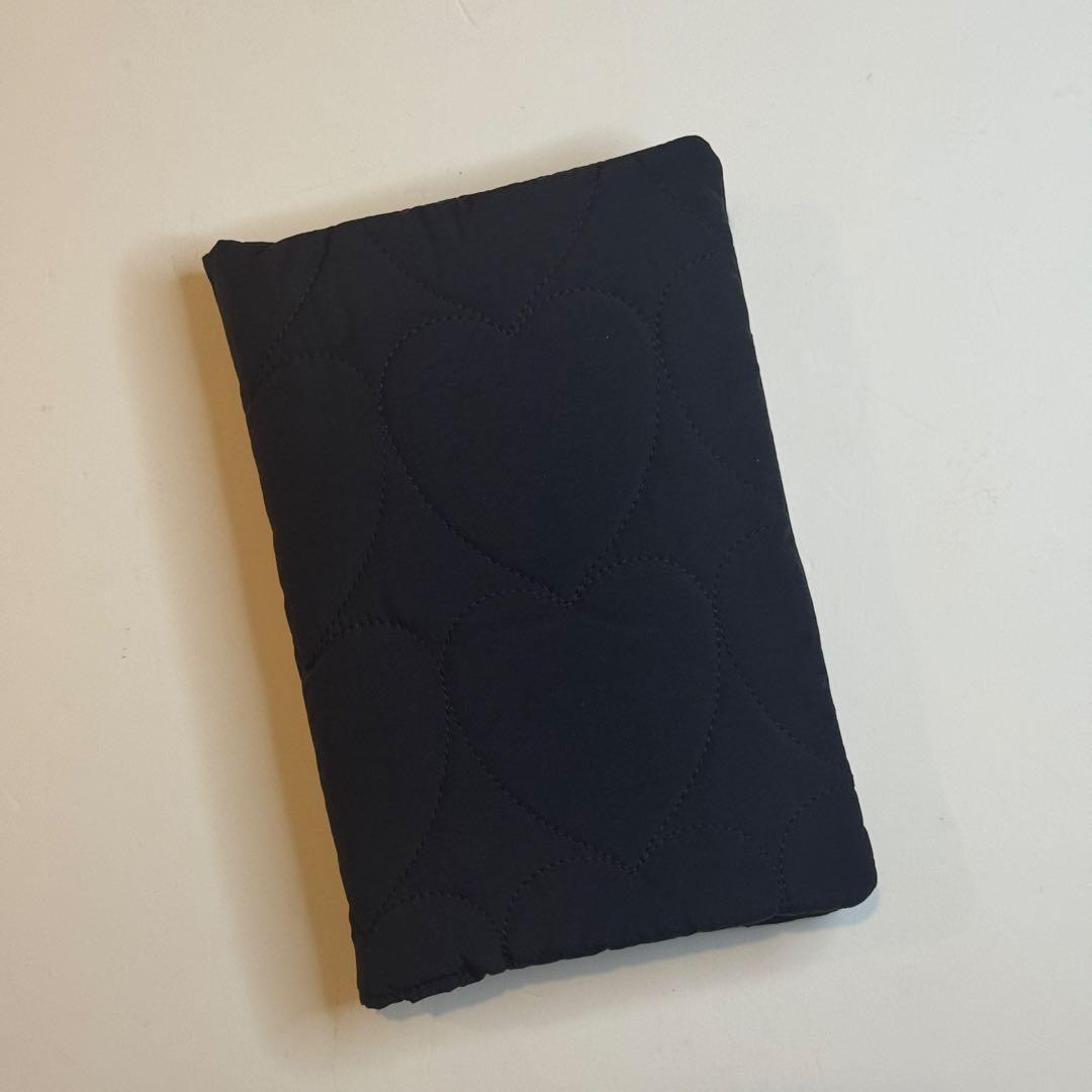 バインダーカバー ブラック ビッグハート A6 韓国 貯金