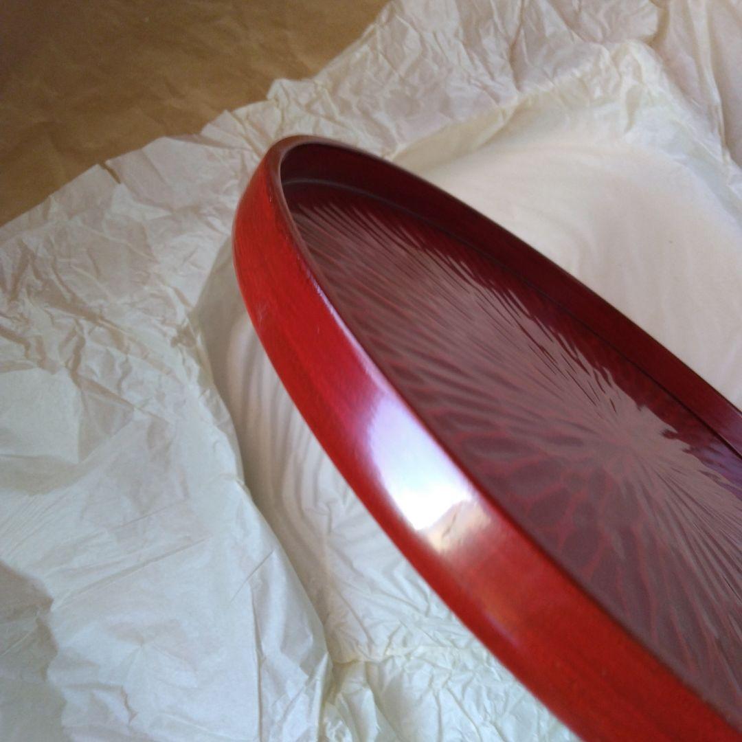 高岡漆器　漆器盆　100鑿目　 直径30cm