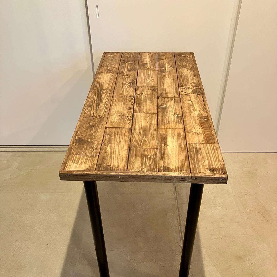1/25まで！インダストリアル！無垢材のカフェテーブル【ハンドメイド家具】