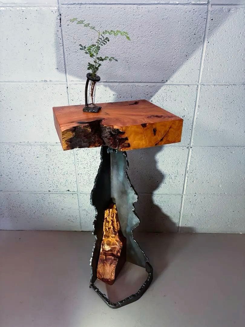 欅材サイドテーブル コーヒーテーブル ナイトテーブル 観葉植物置き台