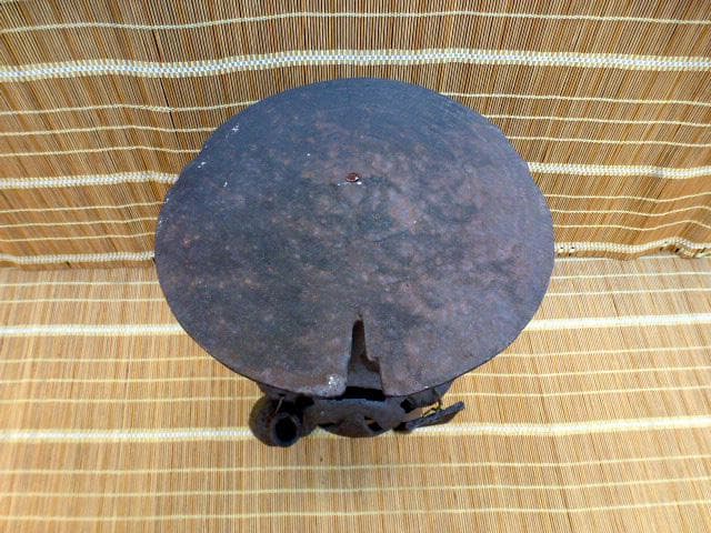 鋳鉄製 タヌキの置物 狸 縁起物 オブジェ 52cm