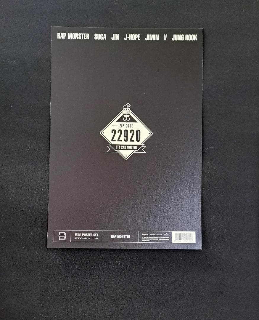 BTS 公式 RM ミニポスター クリアフォルダー ラップモンスター 防弾少年団
