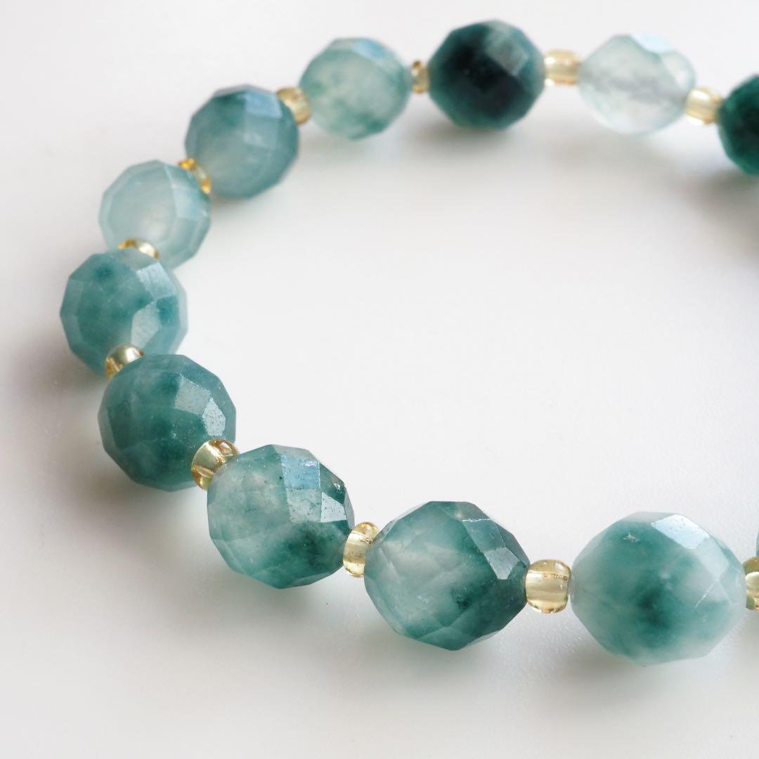 【blue.ks】No.3 アメジスト&クレイジーレースアゲート共生トップ