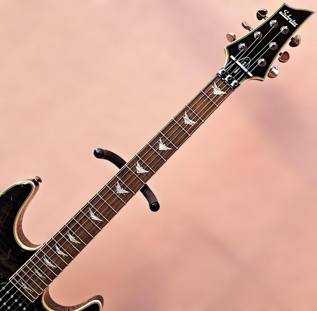 □SCHECTER AD-OM-FR-EXT Floyd Rose シェクター Black エレキギター